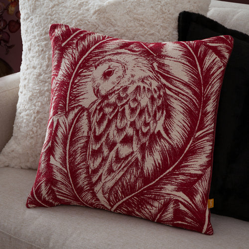 Animal Red Cushions - Albus Jacquard  Cushion Cover Redwood Wylder