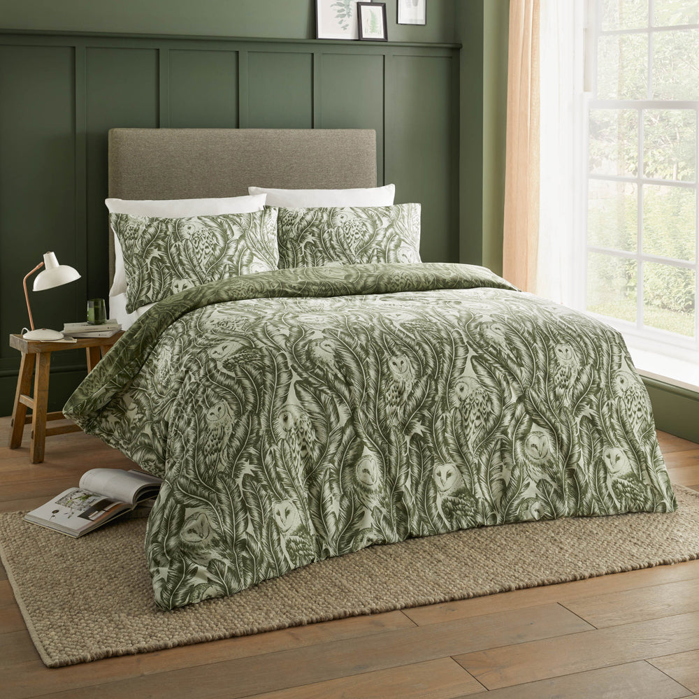 Albus Heritage Duvet Cover Set Forest Green