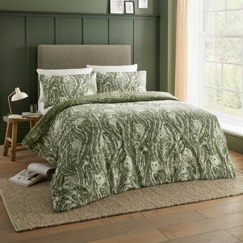 Animal Green Bedding - Albus Heritage Duvet Cover Set Forest Green Wylder