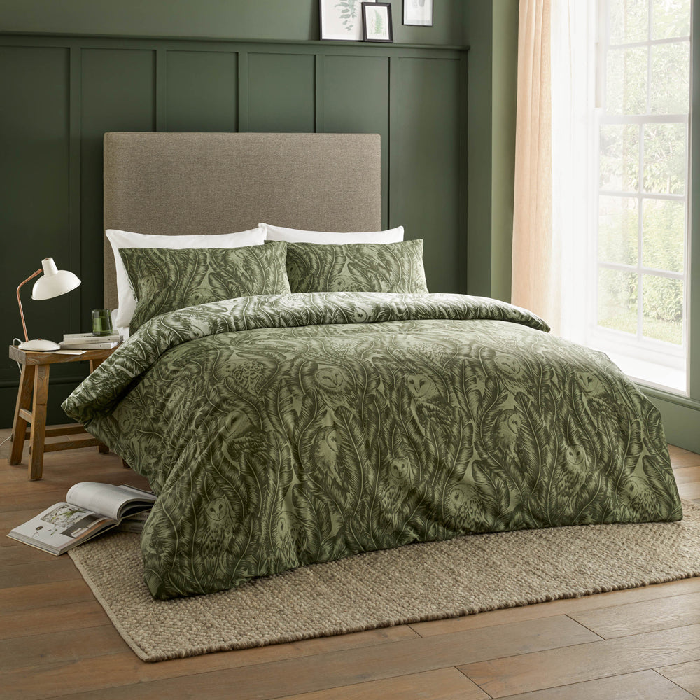 Albus Heritage Duvet Cover Set Forest Green