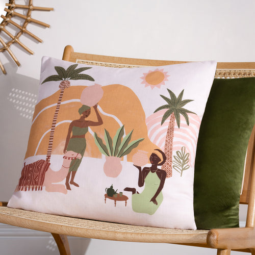 Global Beige Cushions - Alia Abstract Cushion Cover Sand furn.