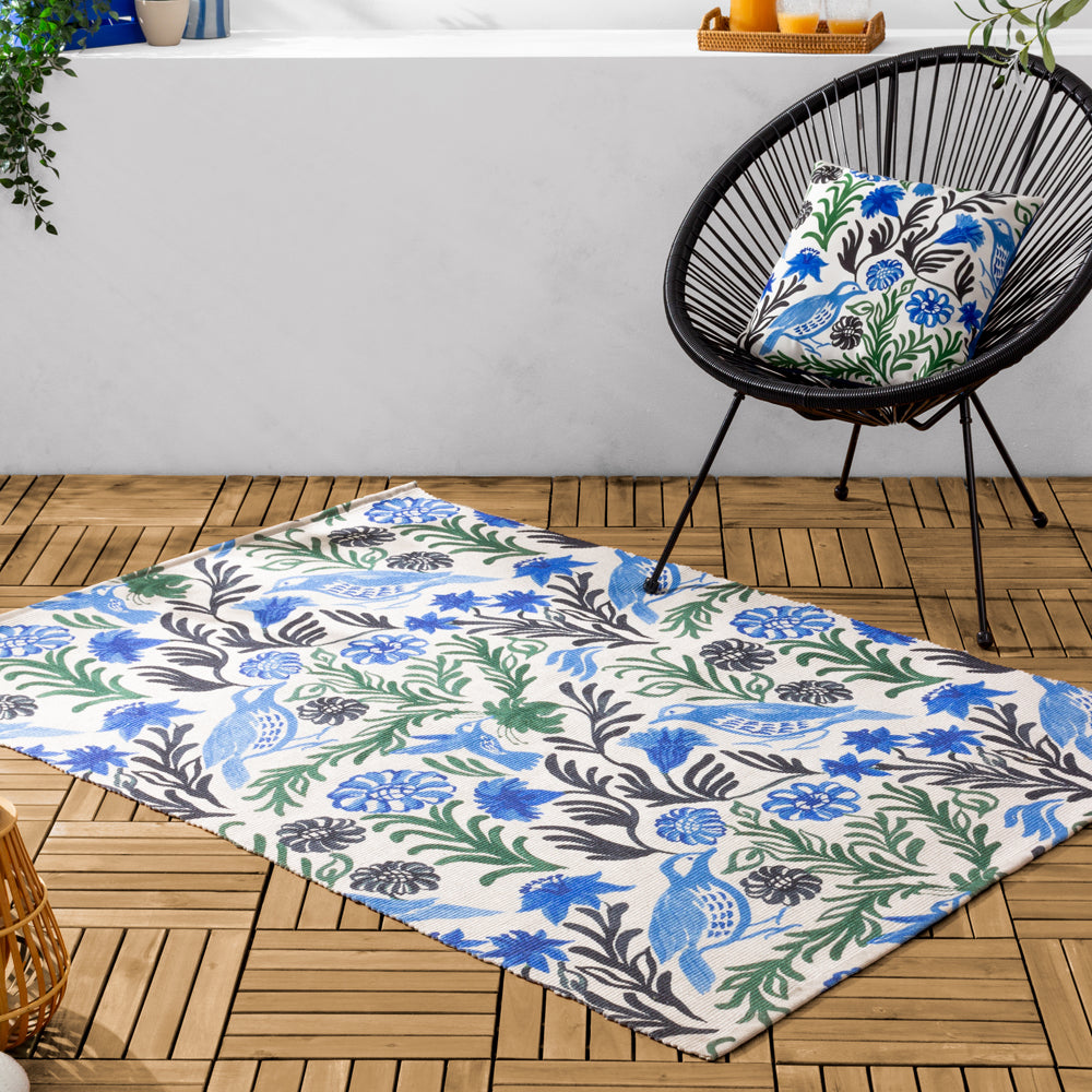 Aljento Blue Outdoor Cushion Cover in Ocean