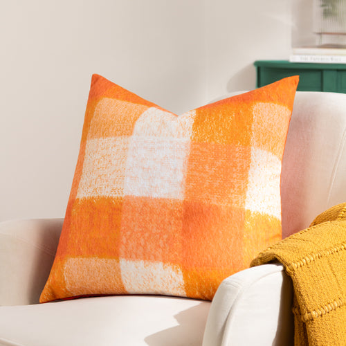 Check Orange Cushions - Alma  Cushion Cover Orange furn.