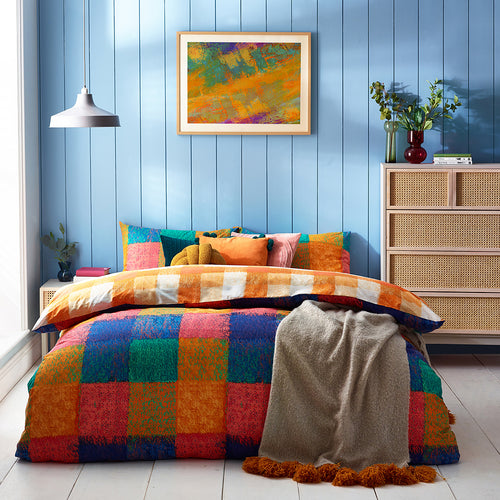 Check Multi Bedding - Alma Checked Pastel Duvet Cover Set Multicolour furn.