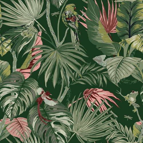 Jungle Green Bedding - Amazonia  Rainforest Duvet Cover Set Jade furn.