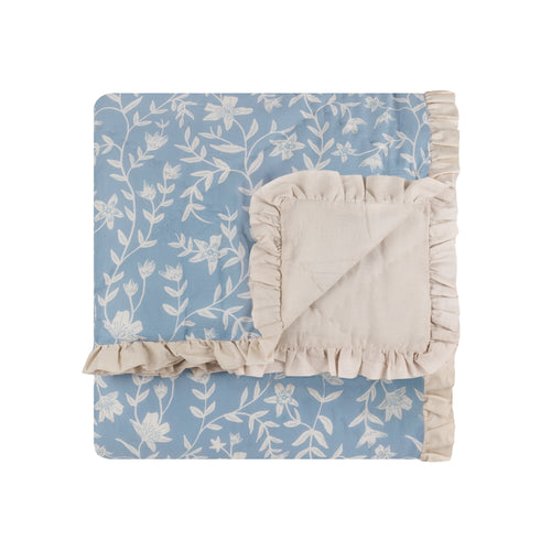 Amelia 100% Cotton Quilted Bedspread Delph Blue