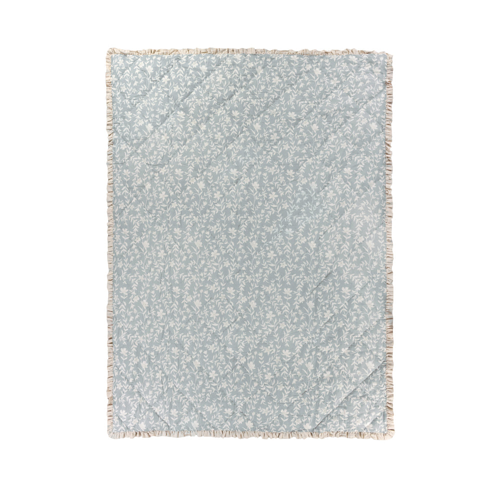 Amelia 100% Cotton Quilted Bedspread Seafoam