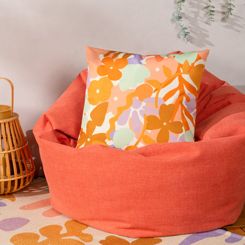 Abstract Orange Cushions - Amelie Outdoor Cushion Cover Orange/Lilac furn.