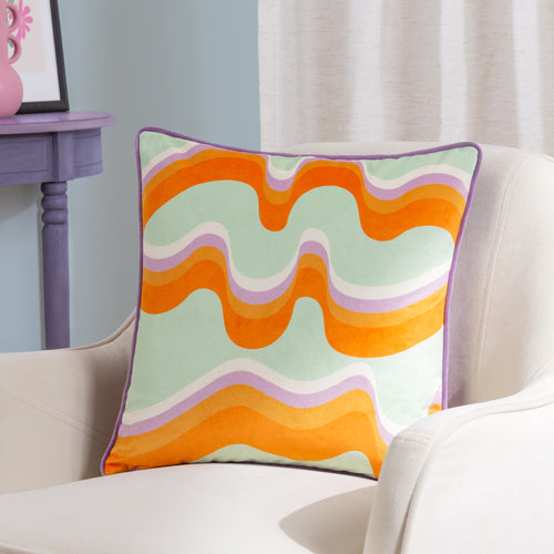 Abstract Multi Cushions - Amelie Waves Cushion Cover Multicolour furn.