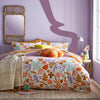 furn. Amelie Printed Abstract Floral Duvet Cover Set in Orange/Lilac