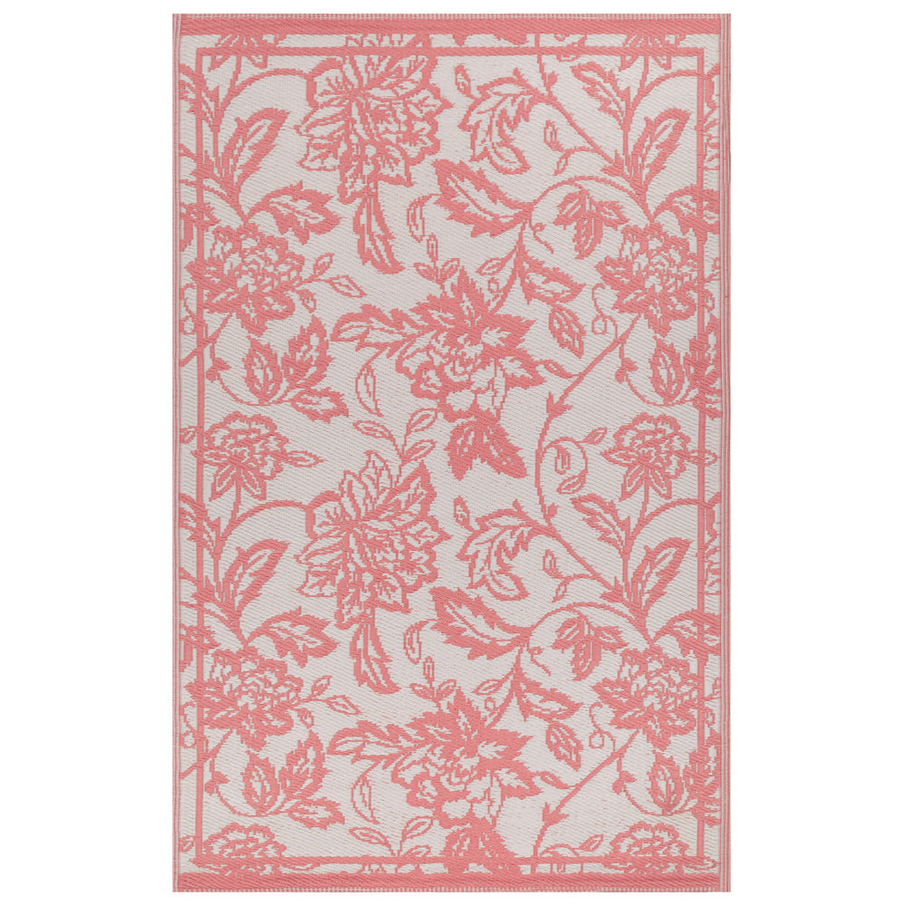 Anemone Woven Jacquard Rug Peach/Cream