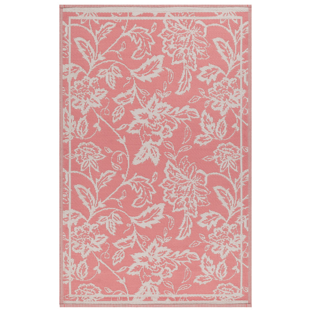 Anemone Woven Jacquard Rug Peach/Cream