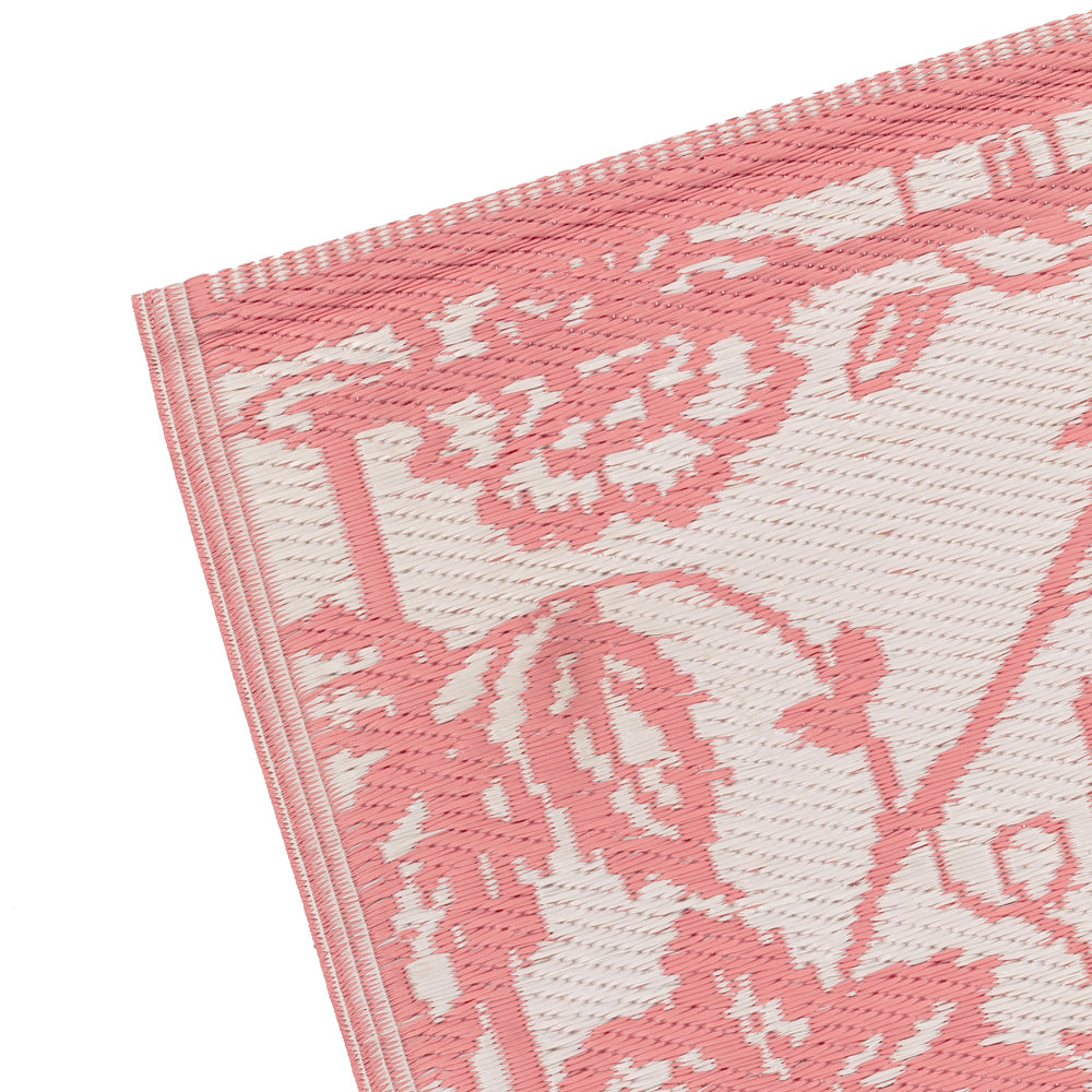 Anemone Woven Jacquard Rug Peach/Cream