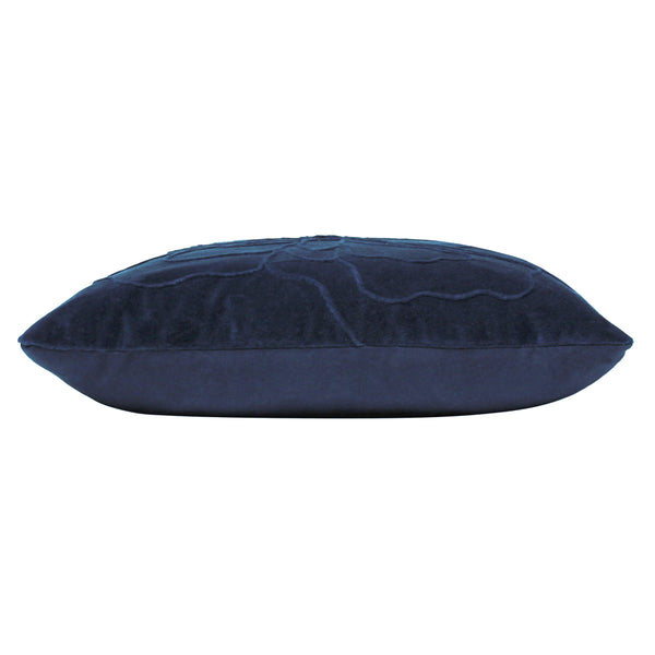 Angeles Blue Floral Velvet Cushion Cover | Navy Cushions | furn. – furn.com