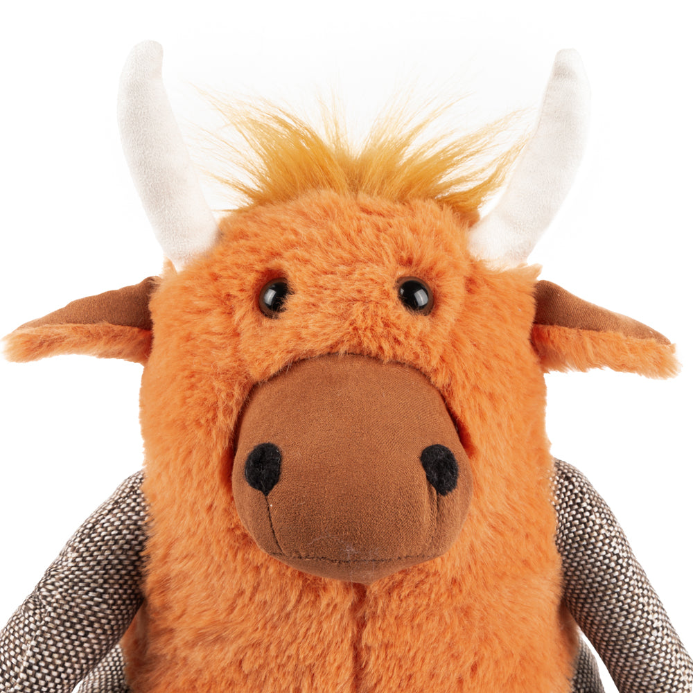Angus Highland Cow Door Stop Ginger