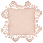 Yard Anko Macrame Tassel Trim Cushion Cover in Blush