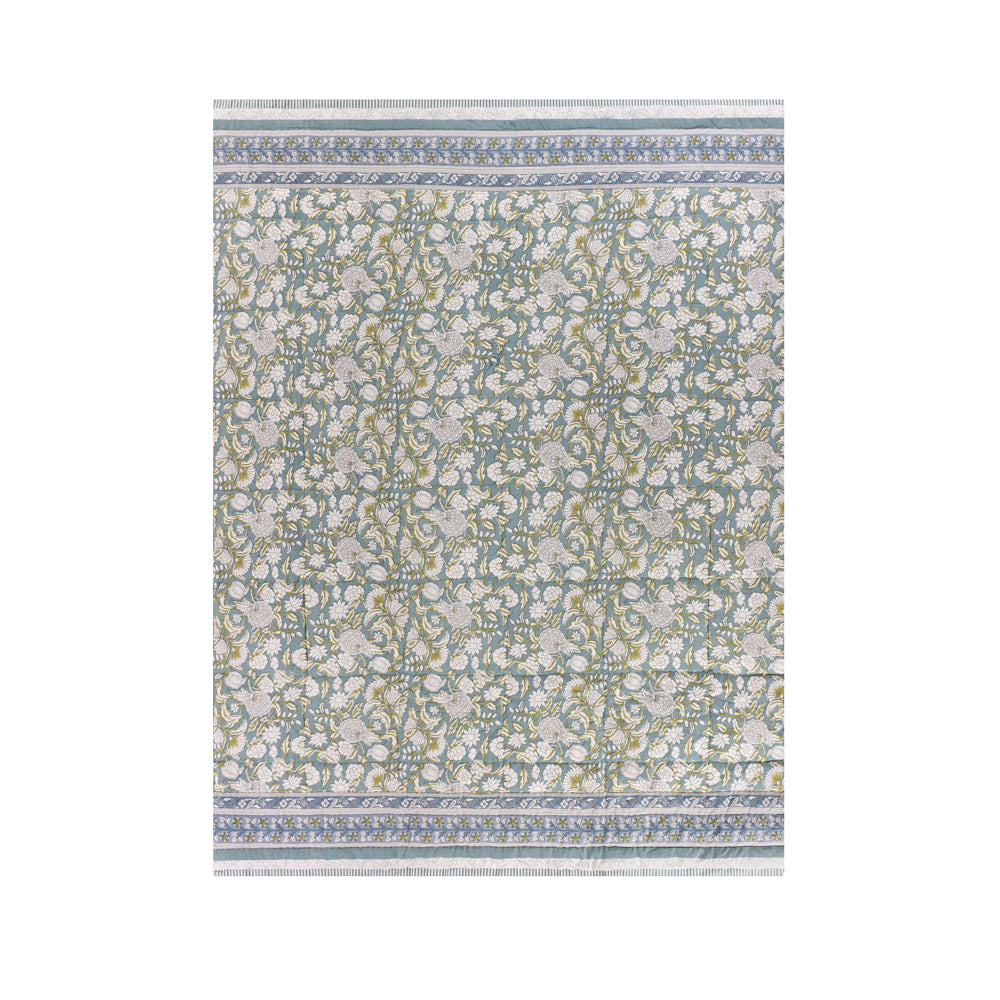 Annabelle 100% Cotton Bedspread Blue