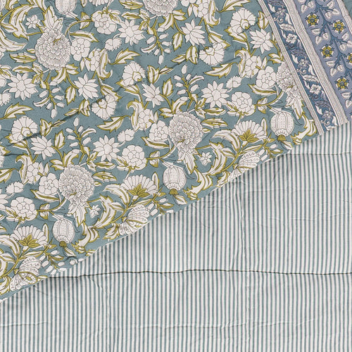 Annabelle 100% Cotton Bedspread Blue