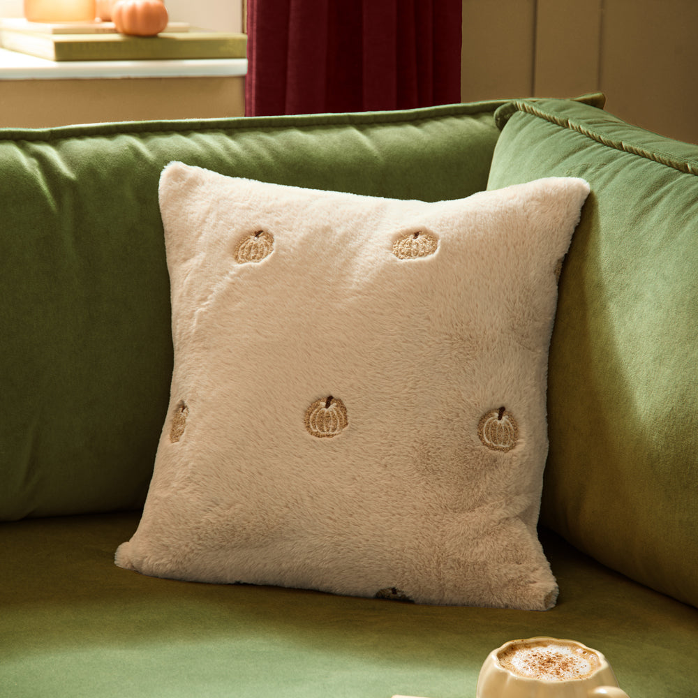  Cushions - Autumn Pumpkins  Cushion Cover Natural Furn