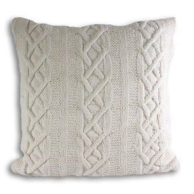 Paoletti Aran Cable Knit Cushion Cover in Cream