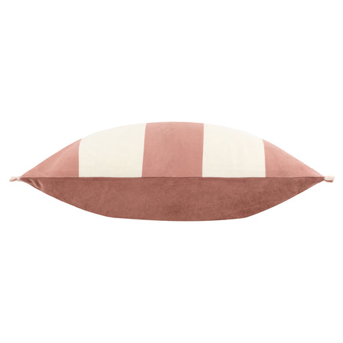 Striped Pink Cushions - Araya Striped Velvet Cushion Cover Pink furn.