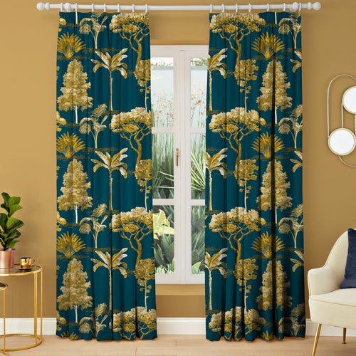 Floral Blue M2M - Arboretum Navy Made to Measure Curtains Paoletti