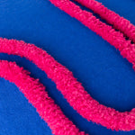 Heya Home Archie Tufted Cushion Cover in Cobalt/Pink
