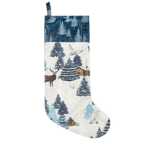  Multi Accessories - Arcticus Printed Velvet Xmas Stocking Multicolour furn.