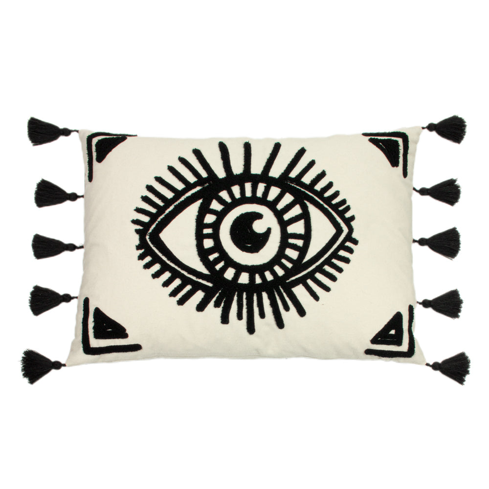 Ashram Eye Black Cushion Cover Monochrome Cushions furn. furn