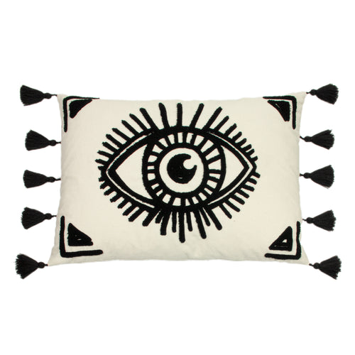 Abstract Black Cushions - Ashram Eye  Cushion Cover Monochrome furn.