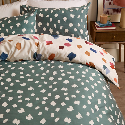 Astrid Reversible Soft Touch Duvet Cover Set Multi/Teal
