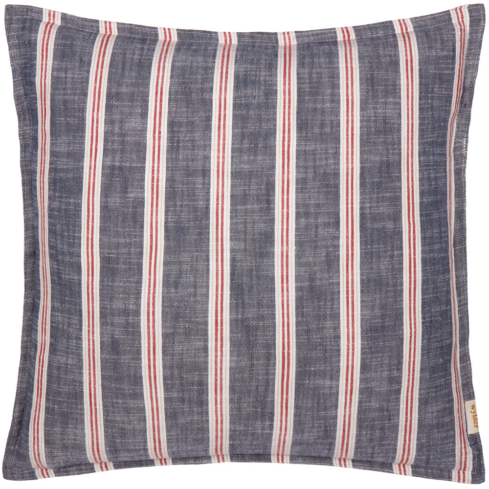 Abersoch Stripe 100% Cotton Cushion Regatta Red