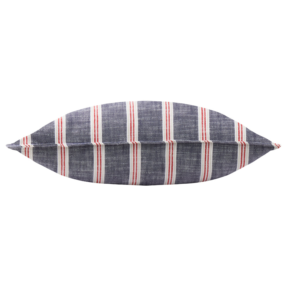 Abersoch Stripe 100% Cotton Cushion Regatta Red