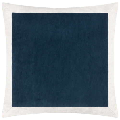 Plain Blue Cushions - Auden Matte Velvet Cushion Cover Indigo Yard