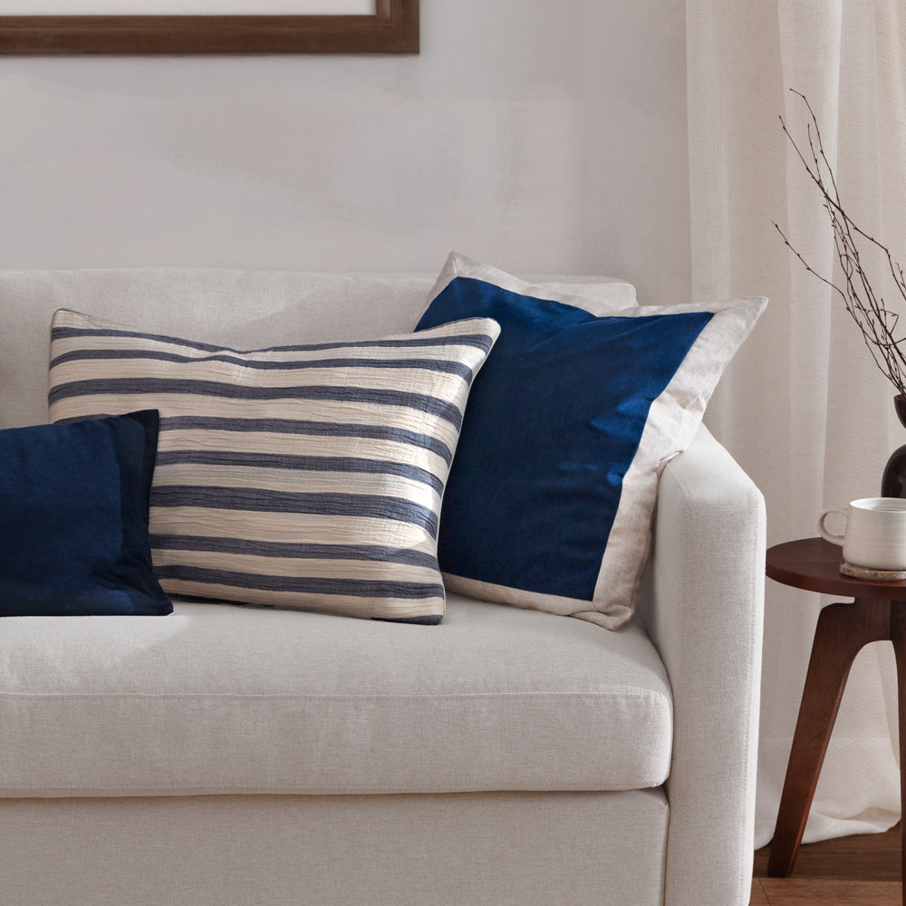 Auden Matte Velvet Cushion Indigo