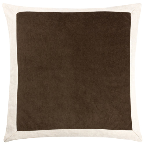 Plain Brown Cushions - Auden Linen Velvet Cushion Cover Mole Yard