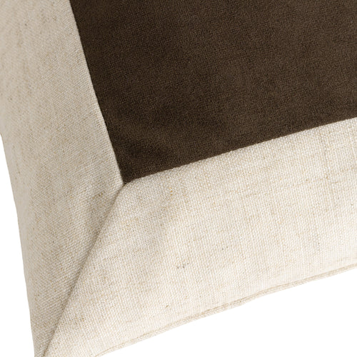 Plain Brown Cushions - Auden Linen Velvet Cushion Cover Mole Yard
