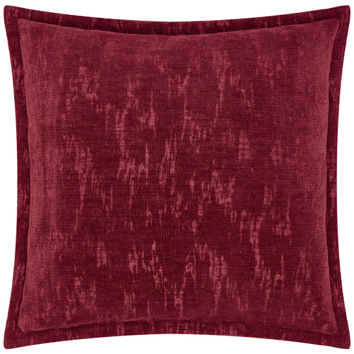 Aurelio Chenille Jacquard Cushion Burgundy
