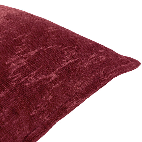 Aurelio Chenille Jacquard Cushion Burgundy