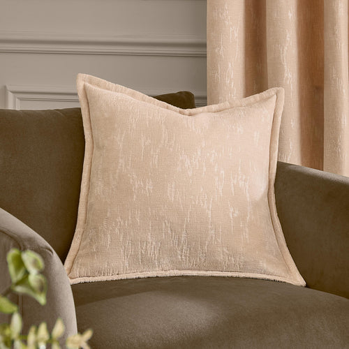 Abstract Cream Cushions - Aurelio Chenille Jacquard Cushions Ivory Paoletti