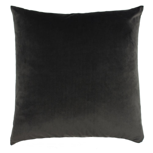 Plain Grey Cushions - Aurora Ribbed Velvet Cushion Cover Grey furn.