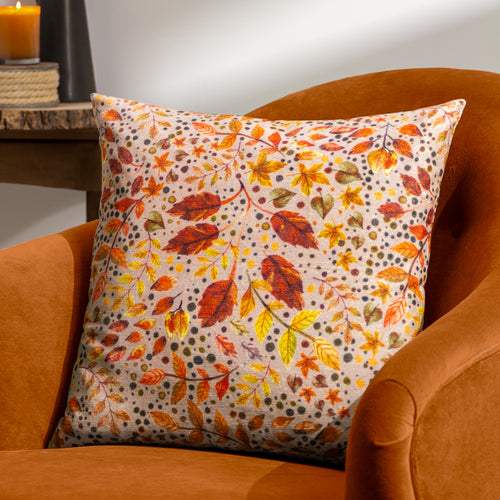Woodland Orange Cushions - Autumn Walk  Cushion Cover Rust Wylder