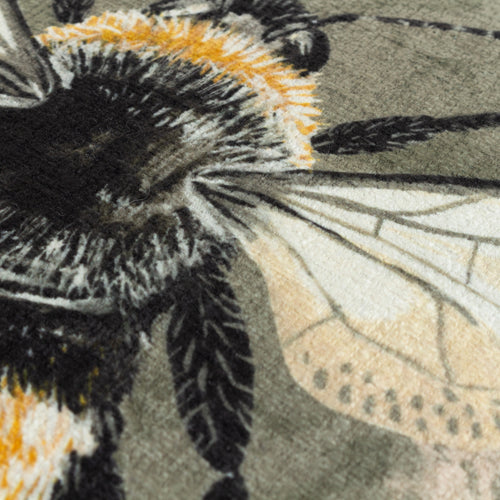 Animal Green Cushions - Avebury Bee Cushion Cover Sage Evans Lichfield