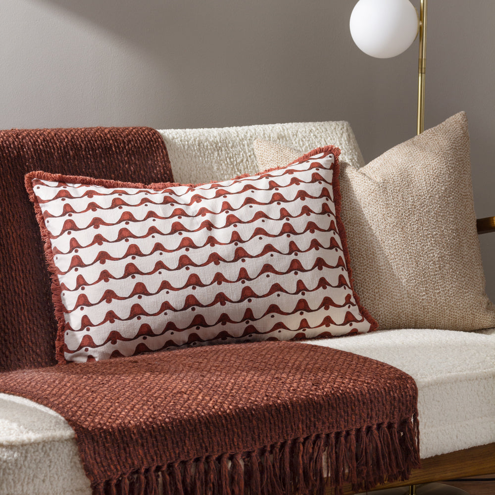 Avery Cushion Chestnut Red