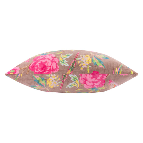 Aviary 100% Cotton Velvet Cushion Blushed Rose