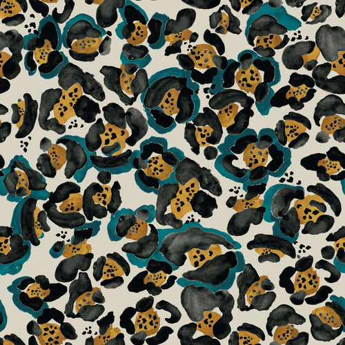 Animal Blue Bedding - Ayanna Leopard Print Duvet Cover Set Teal furn.
