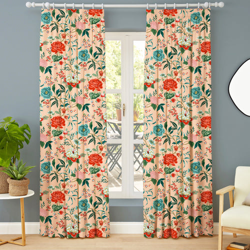 Floral Pink M2M - Azalea Pink Floral Made to Measure Curtains furn.