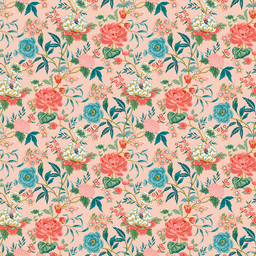 Floral Pink Wallpaper - Azalea  Wallpaper Sample Pink furn.