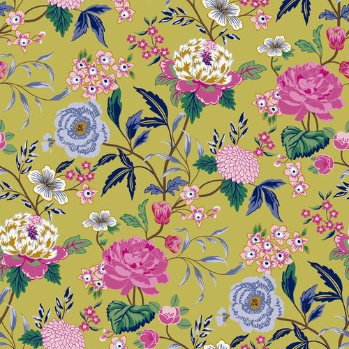 Floral Yellow M2M - Azalea Bamboo Floral Made to Measure Roman Blinds furn.