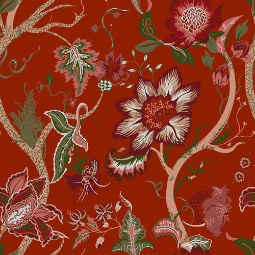 Floral Red M2M - Botanist Russet Floral Made to Measure Roman Blinds Paoletti